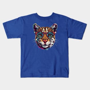 Ocelot Scholar: Specs Appeal in the Wild! Kids T-Shirt